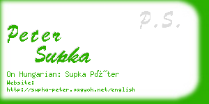 peter supka business card